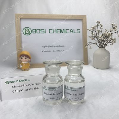 CAS 18472-51-0 Chlorhexidine Gluconate ของเหลว ไม่มีสี 5% สำหรับน้ำยาฆ่าเชื้อ